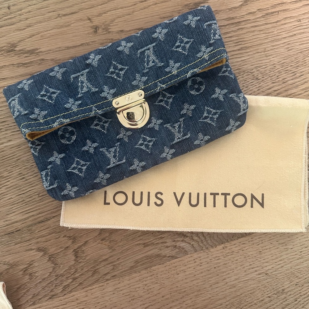 Louis Vuitton Denim Monogram Clutch or Pouchette